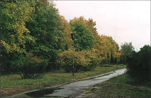 Вулiца ў п. Лужасна. Восень 1998 г.